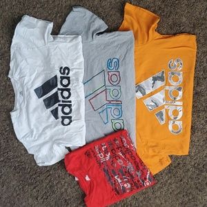 4 adidas Boys shirts Large 14/16